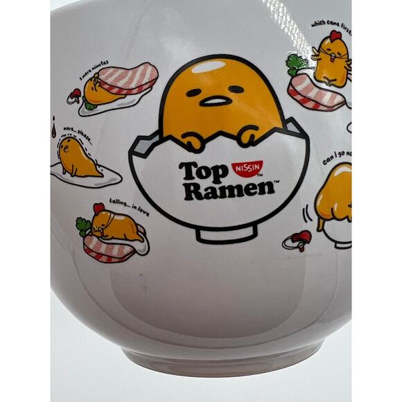 SANRIO Gudetama Top Ramen Ceramic Bowl  (20 oz) - Picture 5 of 8